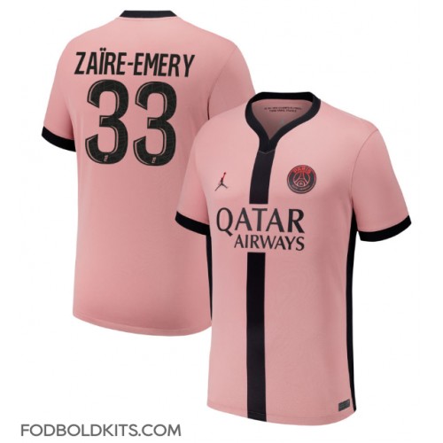 Paris Saint-Germain Warren Zaire-Emery #33 Tredjetrøje 2024-25 Kortærmet